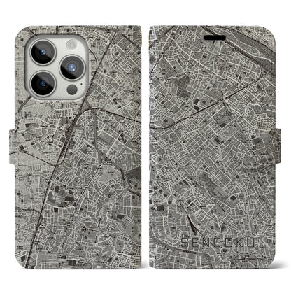 【千石（東京都）】地図柄iPhoneケース（手帳タイプ）