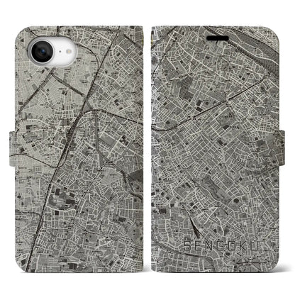 【千石（東京都）】地図柄iPhoneケース（手帳タイプ）