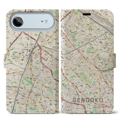 【千石（東京都）】地図柄iPhoneケース（手帳タイプ）