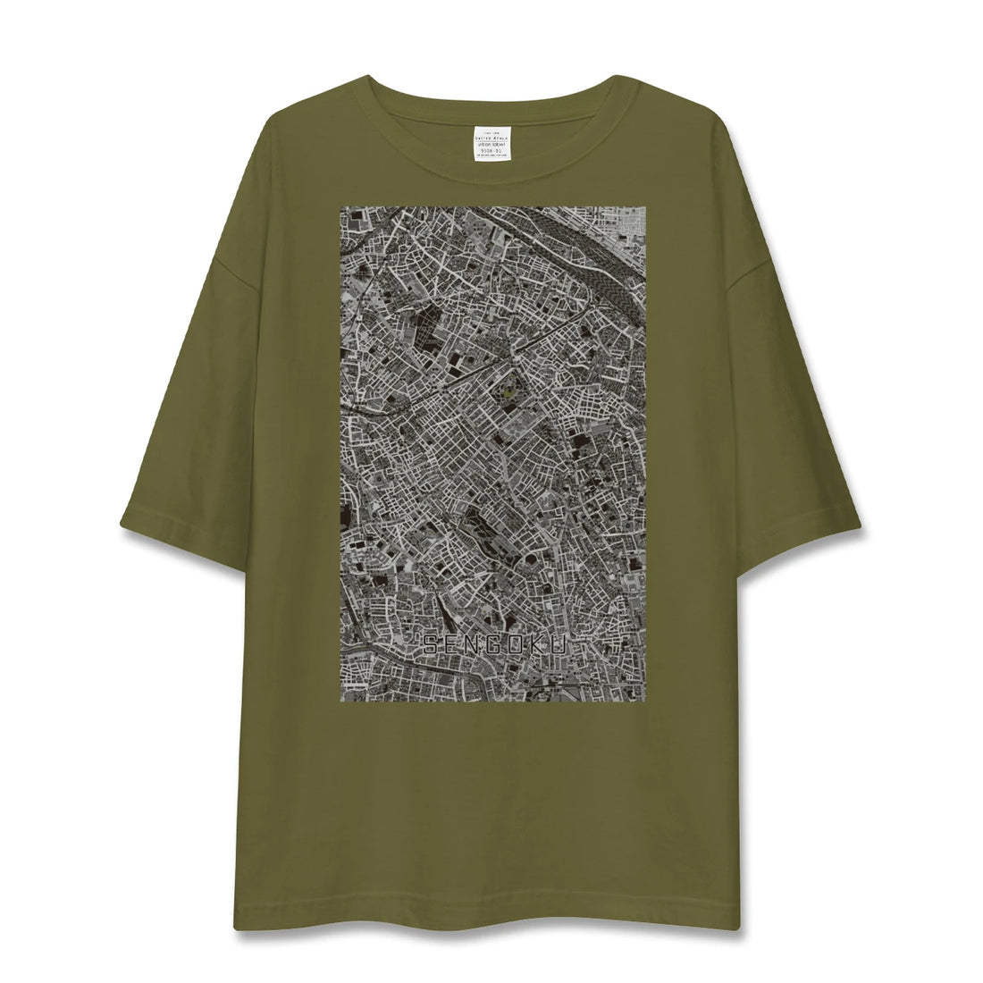 【千石(東京都)】地図柄ビッグシルエットTシャツ