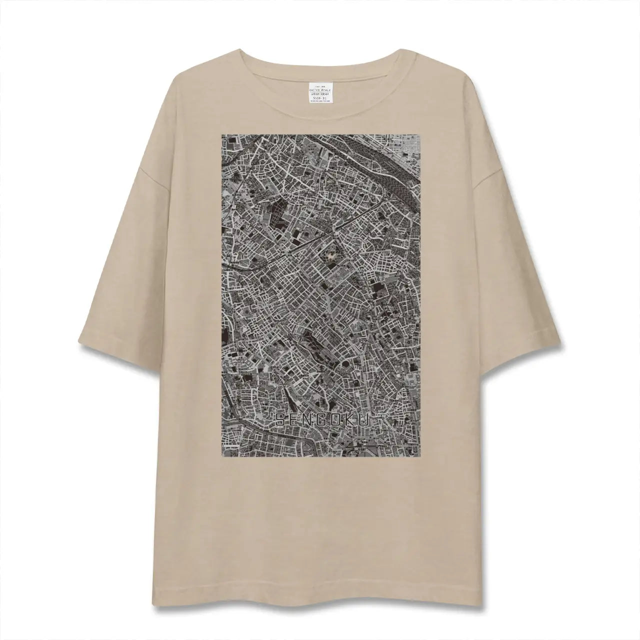 【千石（東京都）】地図柄ビッグシルエットTシャツ
