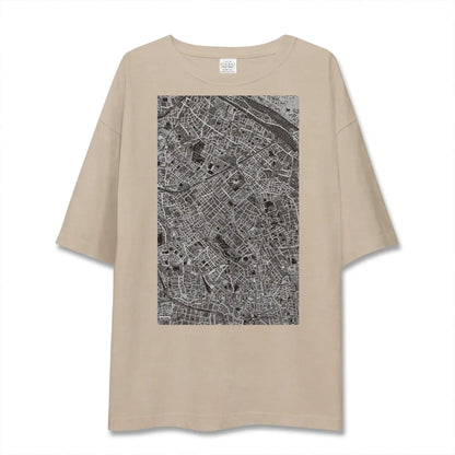 【千石（東京都）】地図柄ビッグシルエットTシャツ