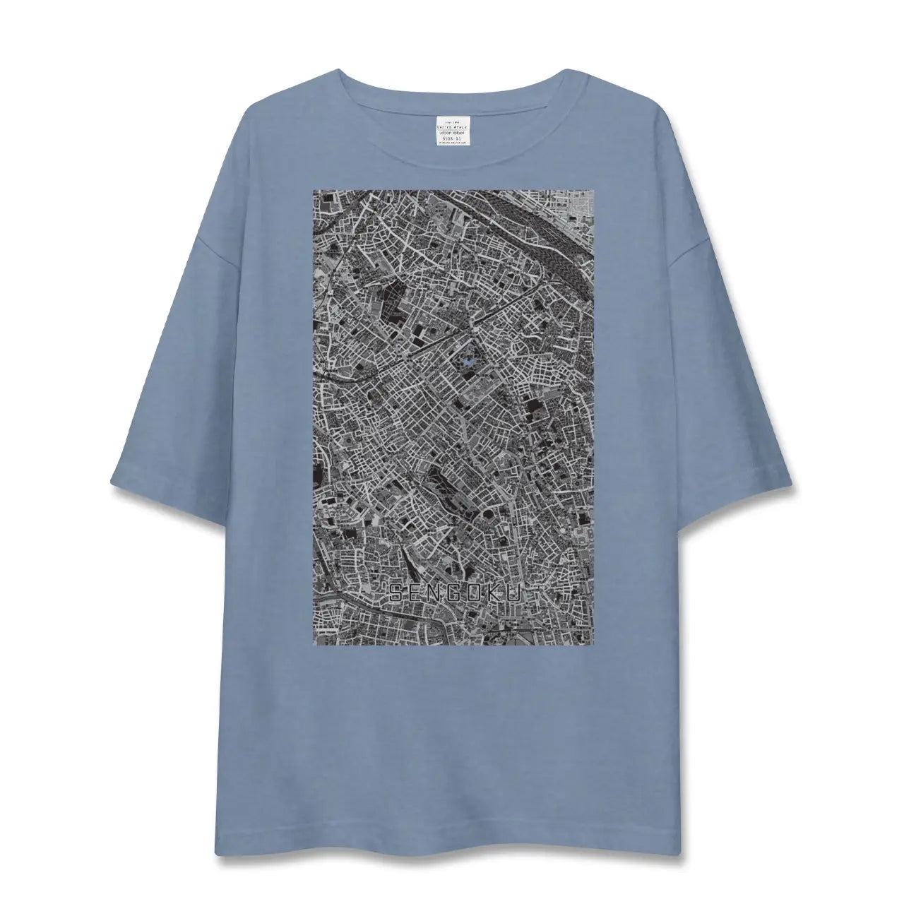 【千石（東京都）】地図柄ビッグシルエットTシャツ