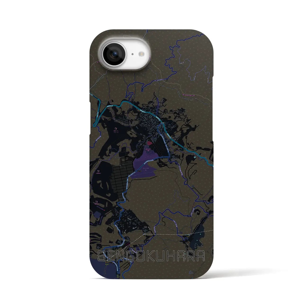 【仙石原（神奈川県）】地図柄iPhoneケース（バックカバータイプ）