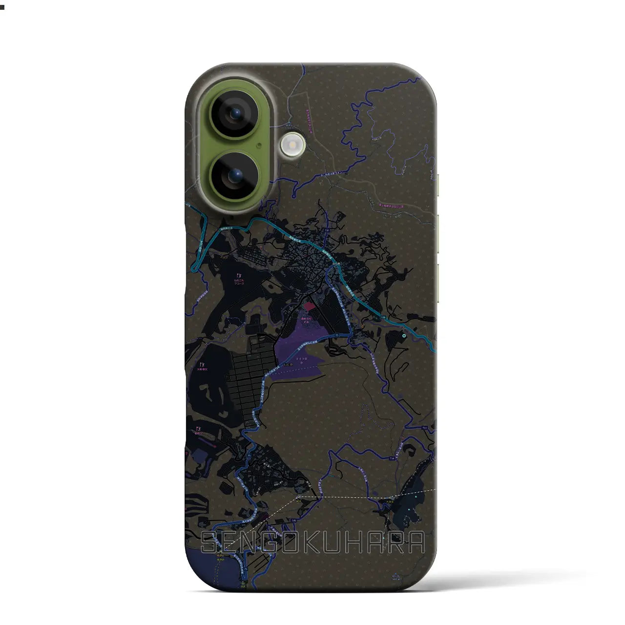 【仙石原（神奈川県）】地図柄iPhoneケース（バックカバータイプ）