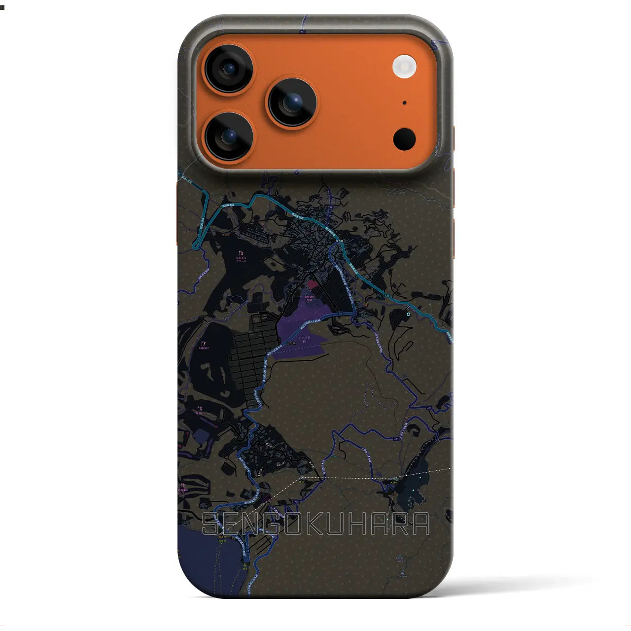 【仙石原（神奈川県）】地図柄iPhoneケース（バックカバータイプ）