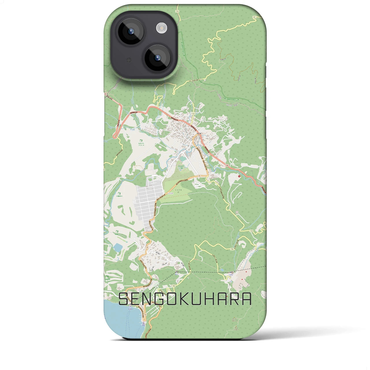 【仙石原（神奈川県）】地図柄iPhoneケース（バックカバータイプ）