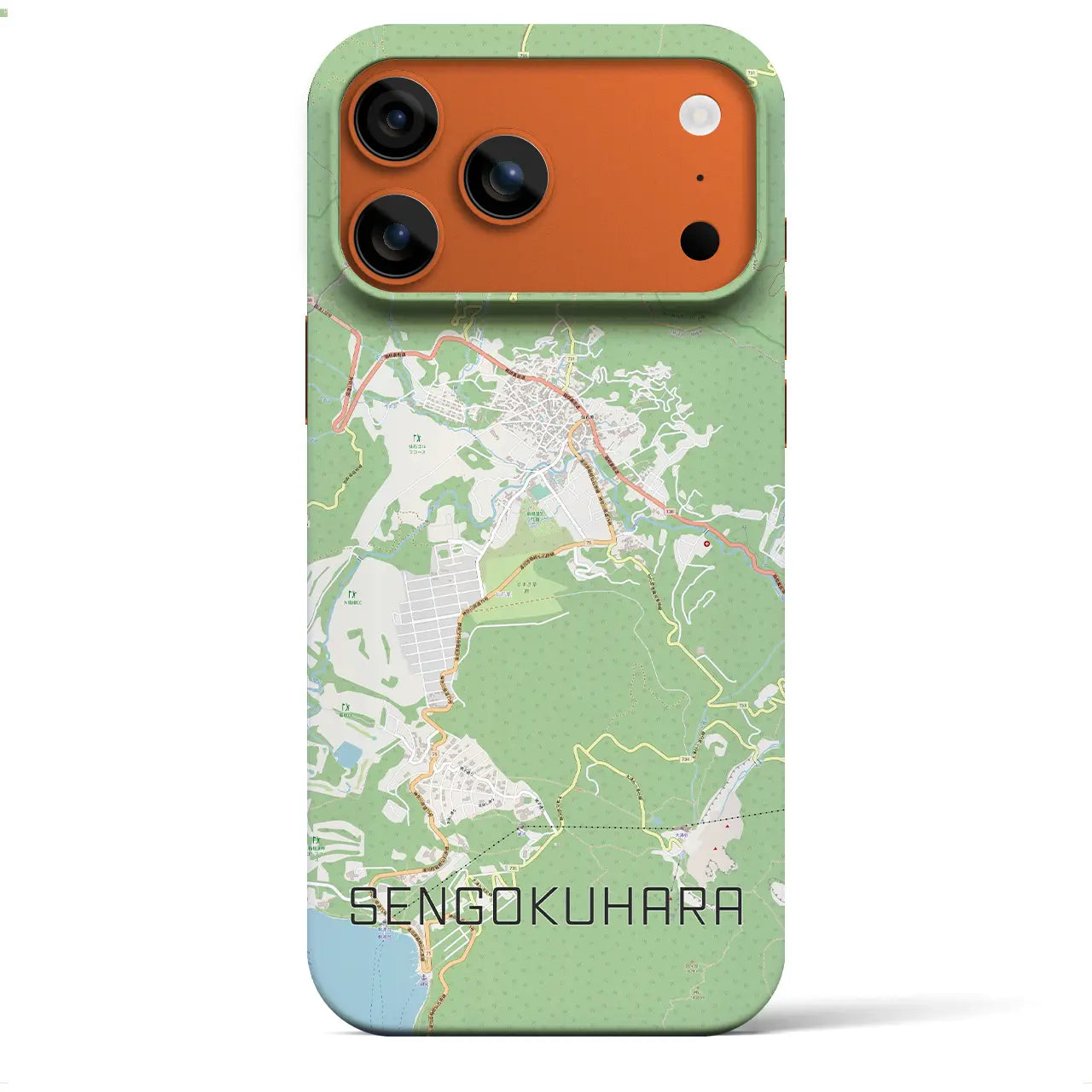 【仙石原（神奈川県）】地図柄iPhoneケース（バックカバータイプ）