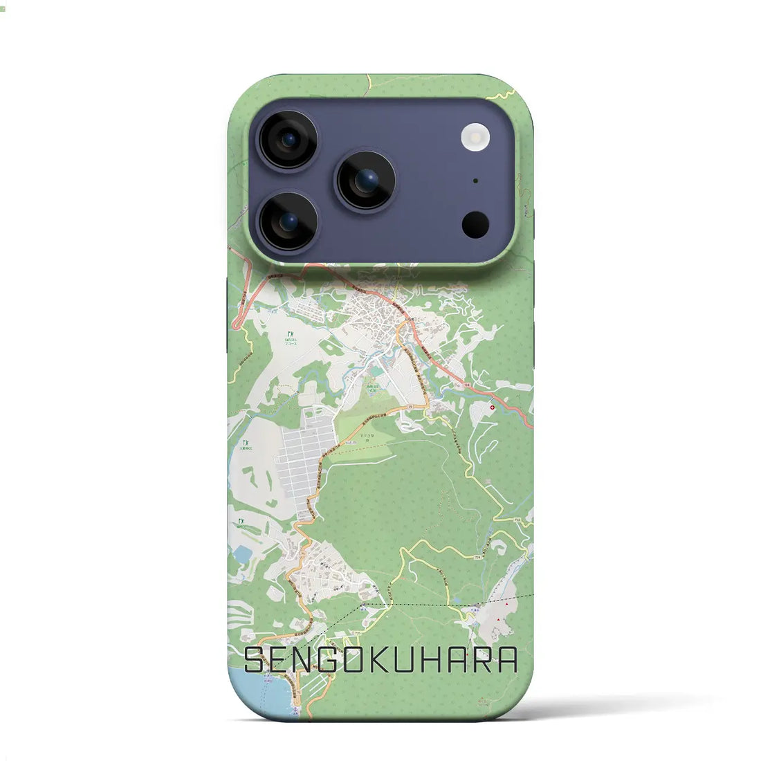 【仙石原（神奈川県）】地図柄iPhoneケース（バックカバータイプ）ナチュラル・iPhone 17 Pro Max 用