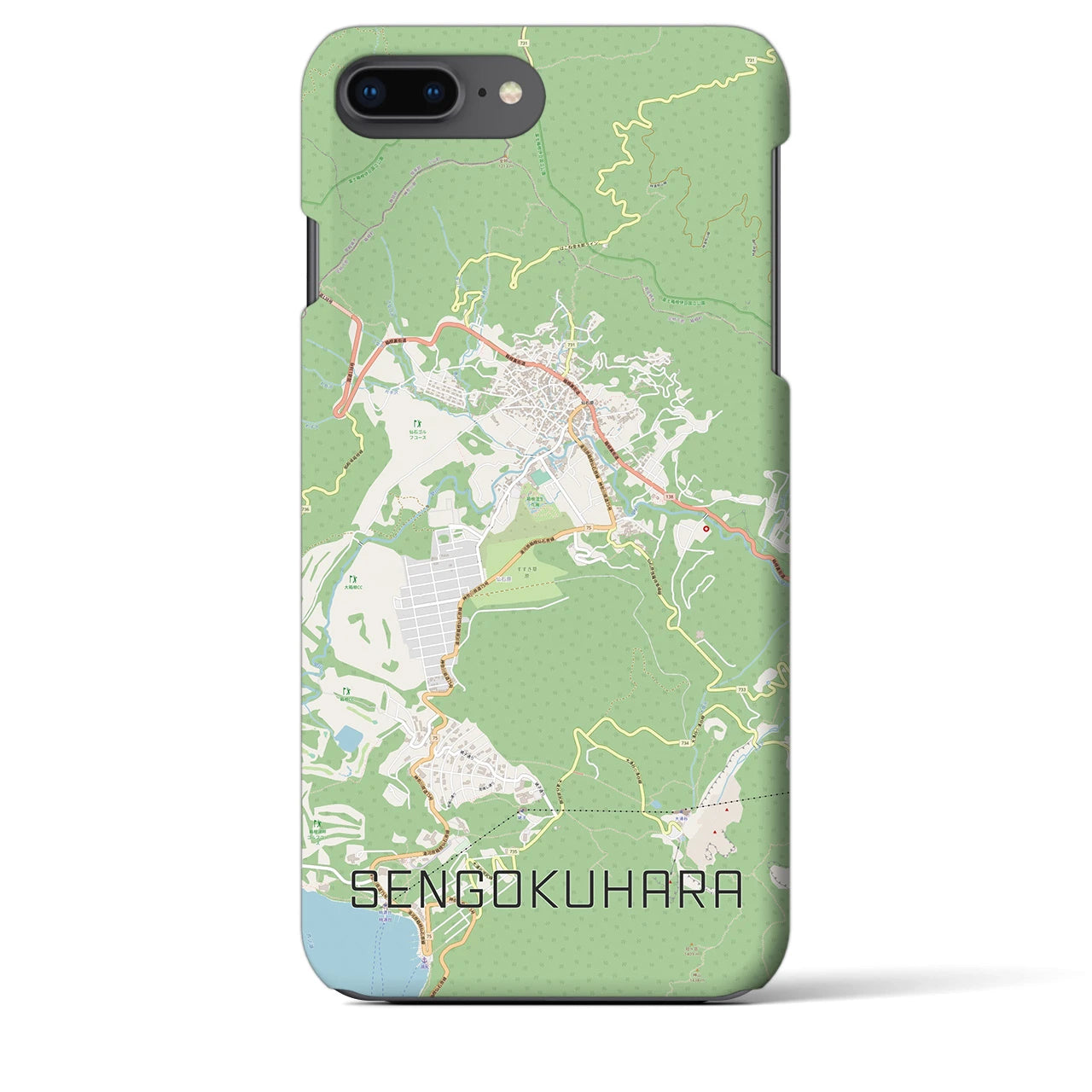 【仙石原（神奈川県）】地図柄iPhoneケース（バックカバータイプ）