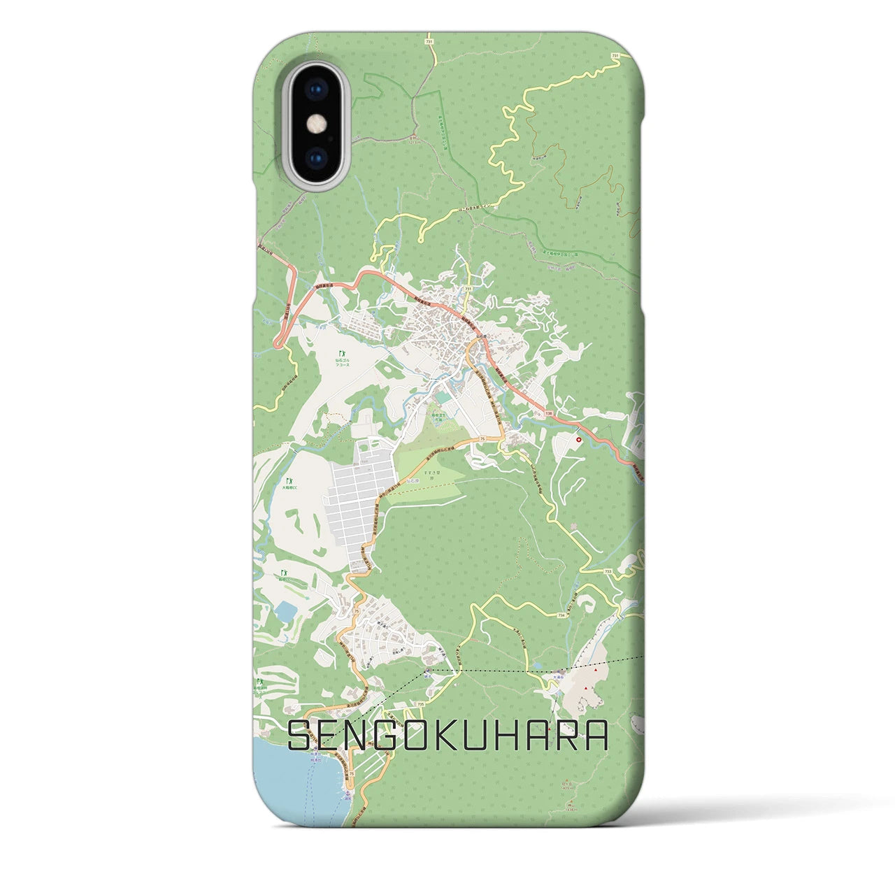 【仙石原（神奈川県）】地図柄iPhoneケース（バックカバータイプ）