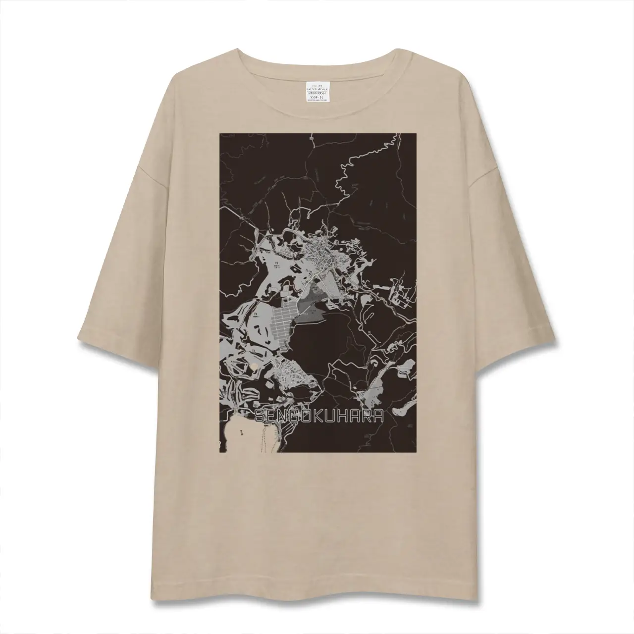【仙石原（神奈川県）】地図柄ビッグシルエットTシャツ