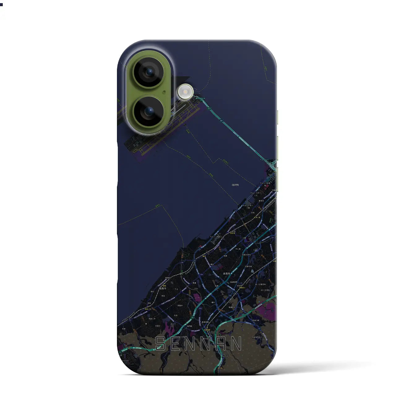 【泉南（大阪府）】地図柄iPhoneケース（バックカバータイプ）