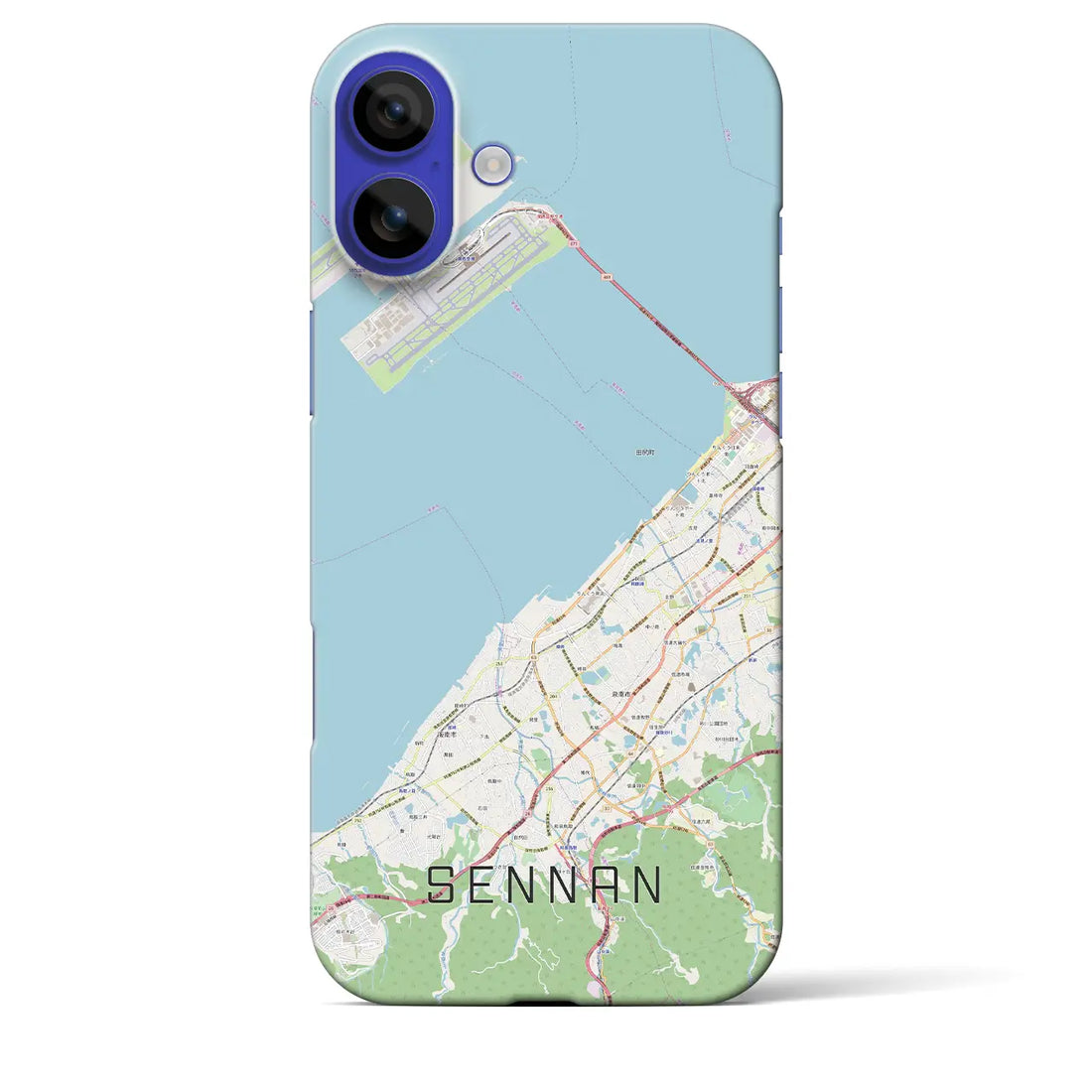 【泉南(大阪府)】地図柄iPhoneケース(バックカバータイプ)ナチュラル・iPhone 16 Pro Max 用