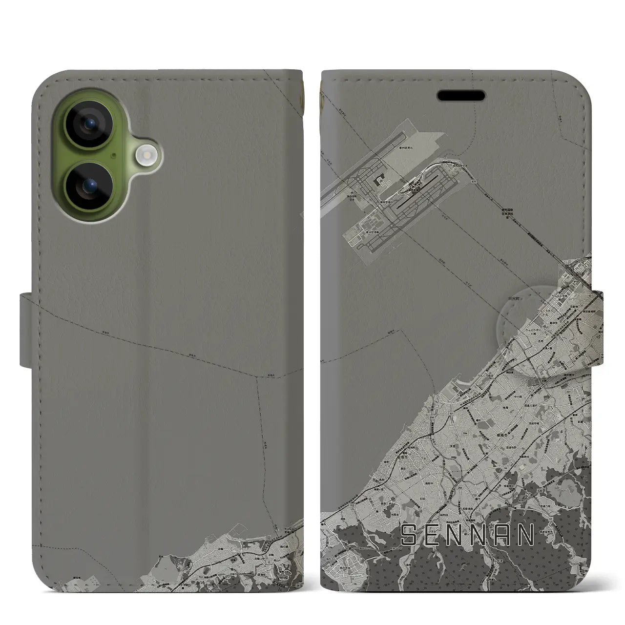 【泉南（大阪府）】地図柄iPhoneケース（手帳タイプ）