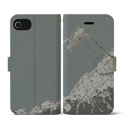 【泉南（大阪府）】地図柄iPhoneケース（手帳タイプ）モノトーン・iPhone SE（第3 / 第2世代） / 8 / 7 / 6s / 6 用