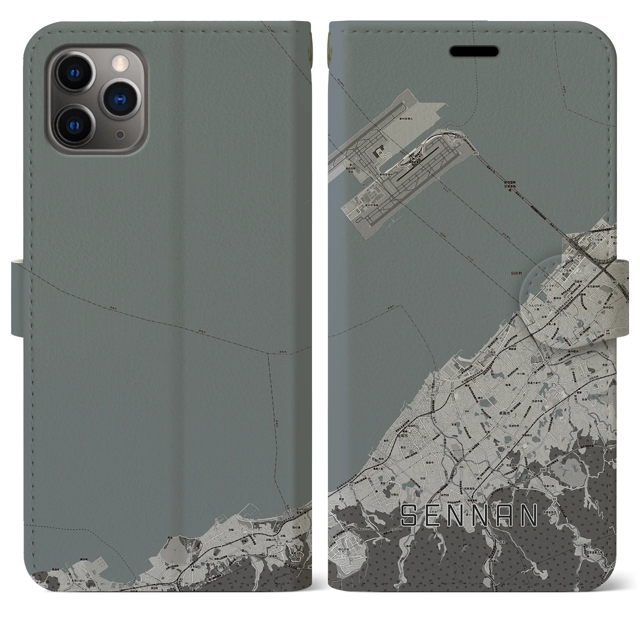 【泉南（大阪府）】地図柄iPhoneケース（手帳タイプ）