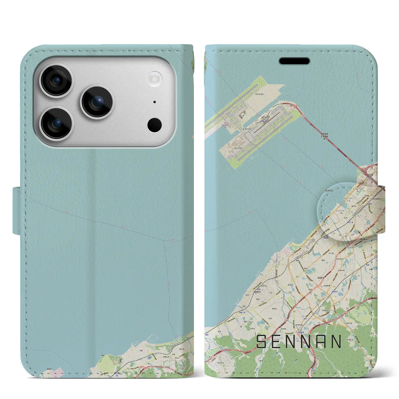 【泉南（大阪府）】地図柄iPhoneケース（手帳タイプ）