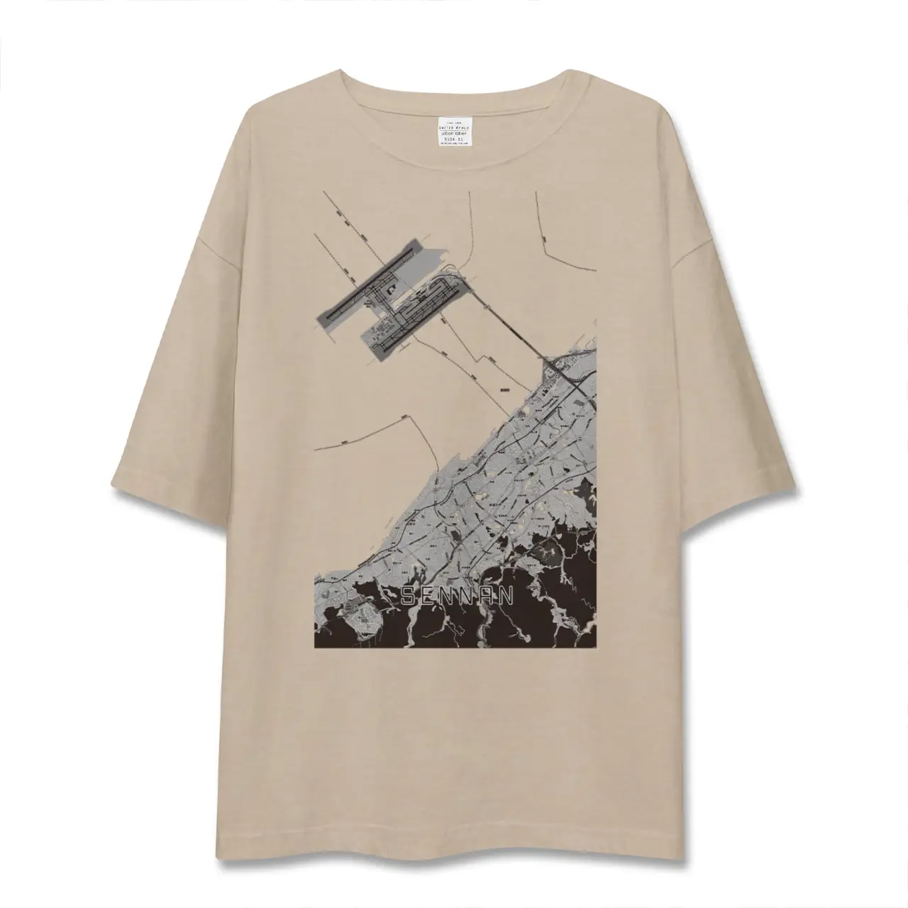 【泉南（大阪府）】地図柄ビッグシルエットTシャツ
