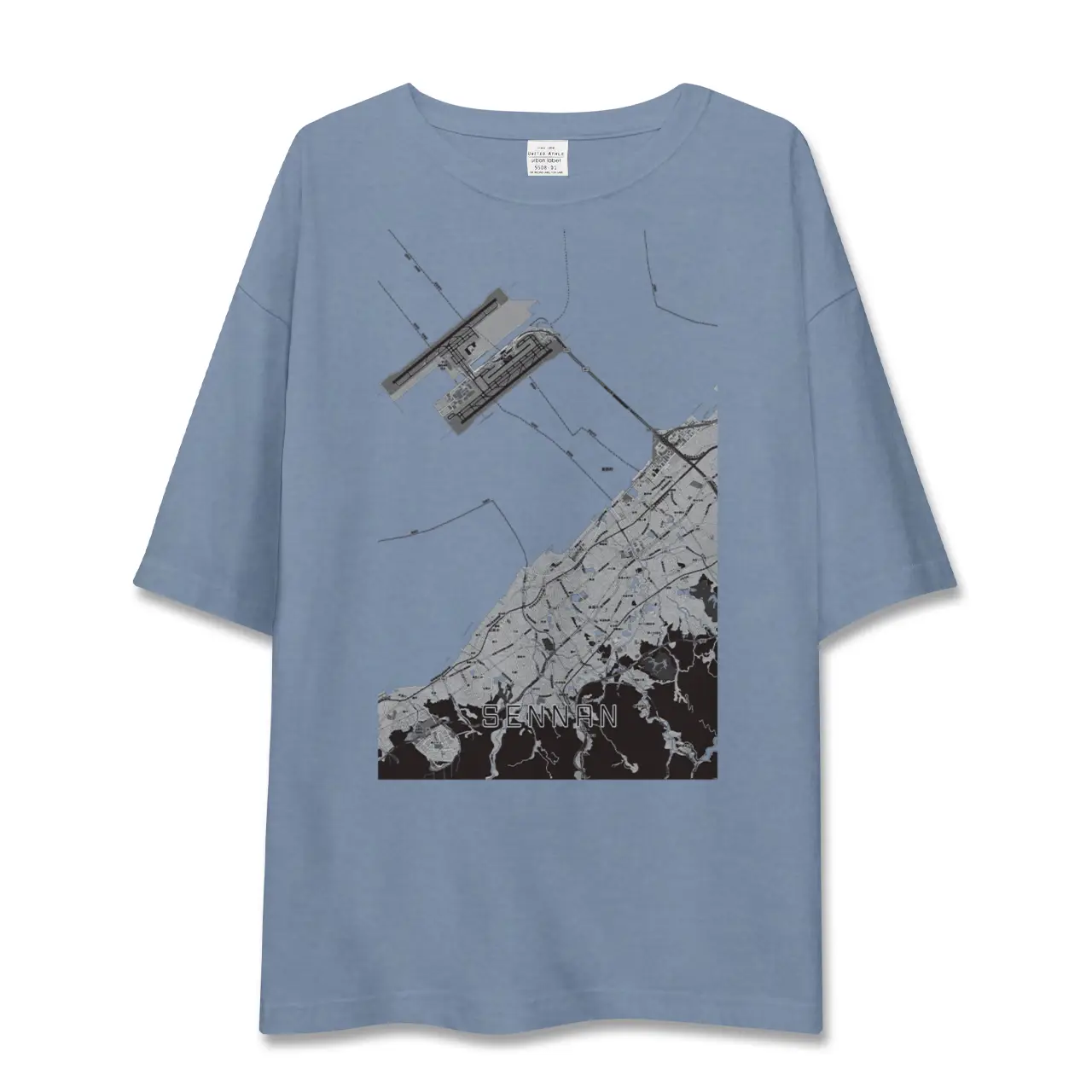 【泉南（大阪府）】地図柄ビッグシルエットTシャツ
