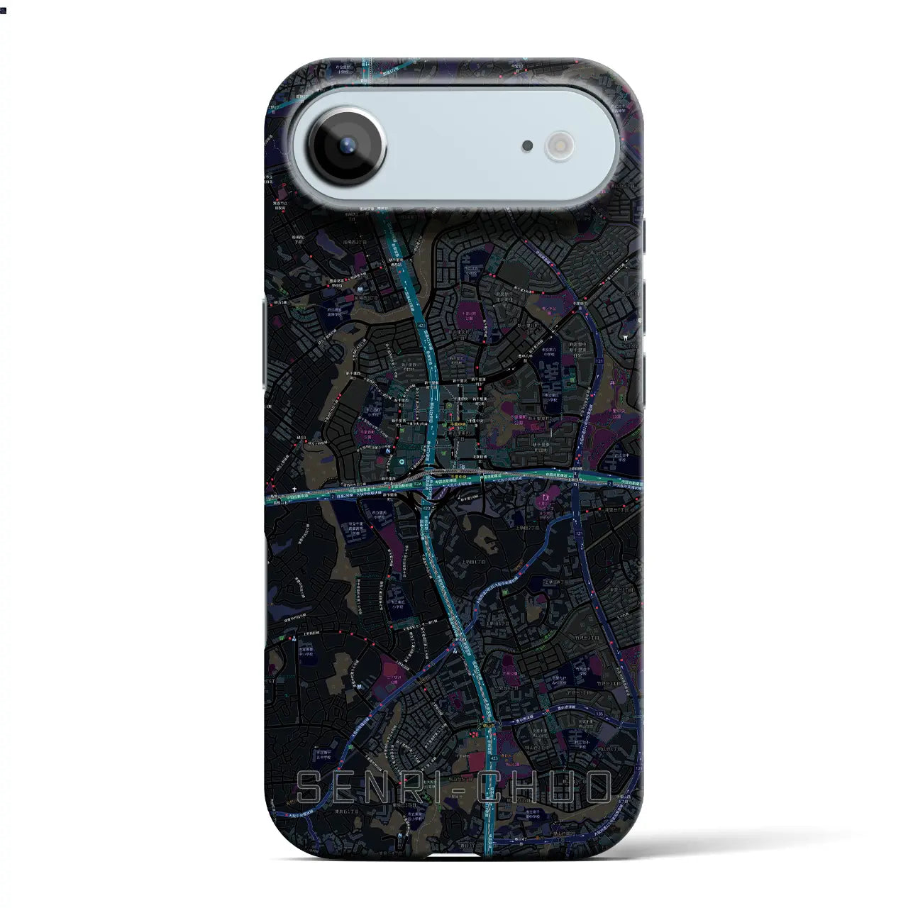 【千里中央（大阪府）】地図柄iPhoneケース（バックカバータイプ）