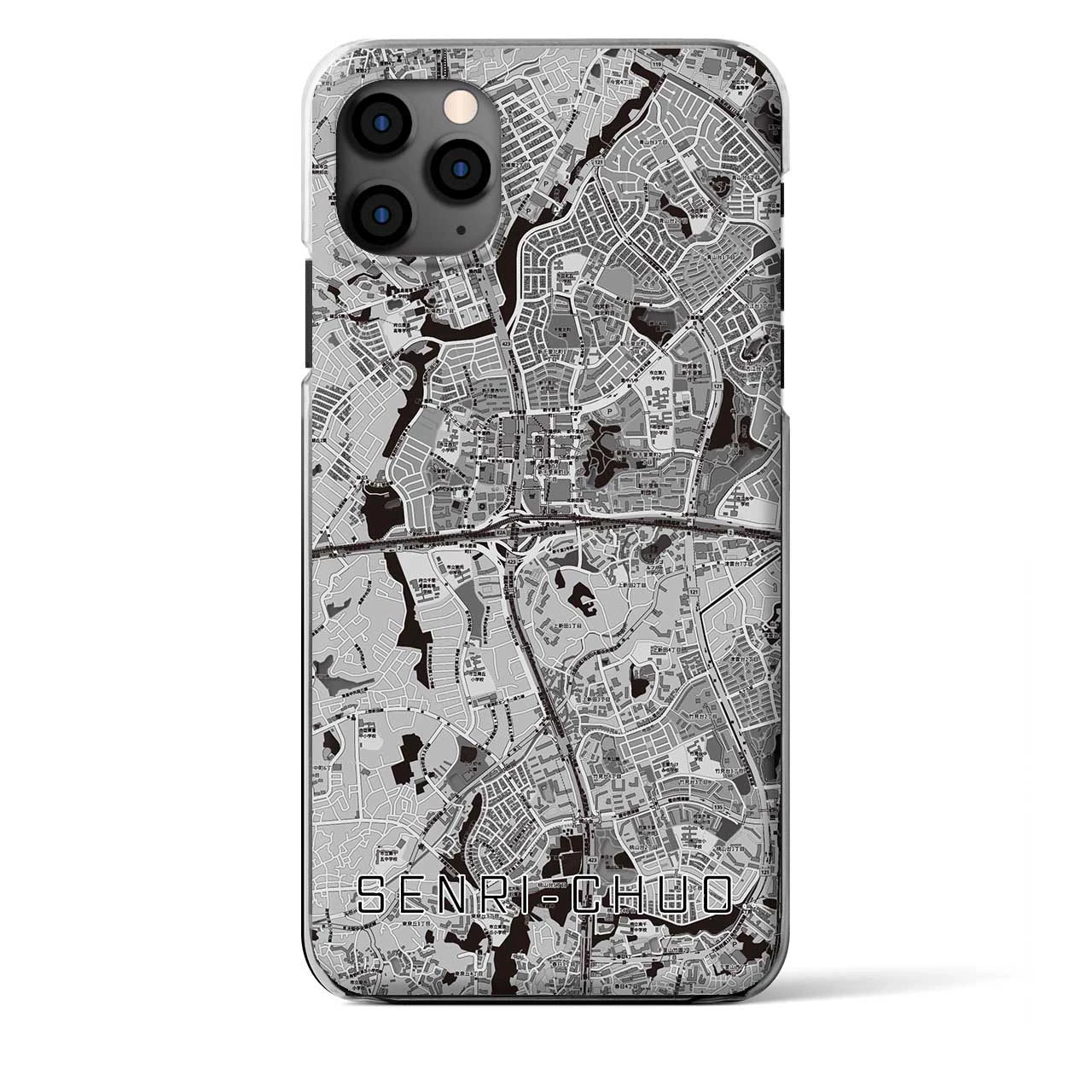 【千里中央（大阪府）】地図柄iPhoneケース（クリアタイプ）