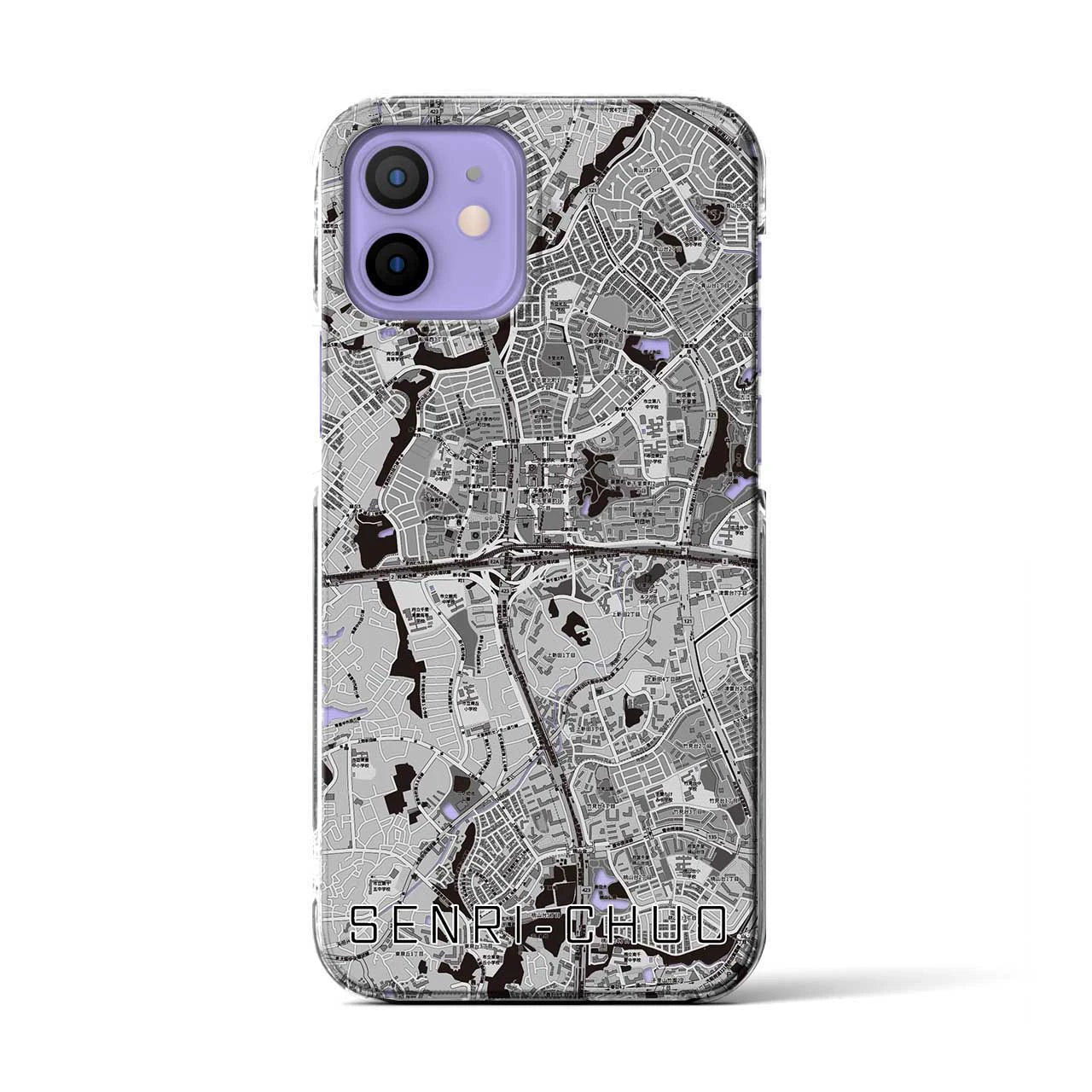 【千里中央（大阪府）】地図柄iPhoneケース（クリアタイプ）