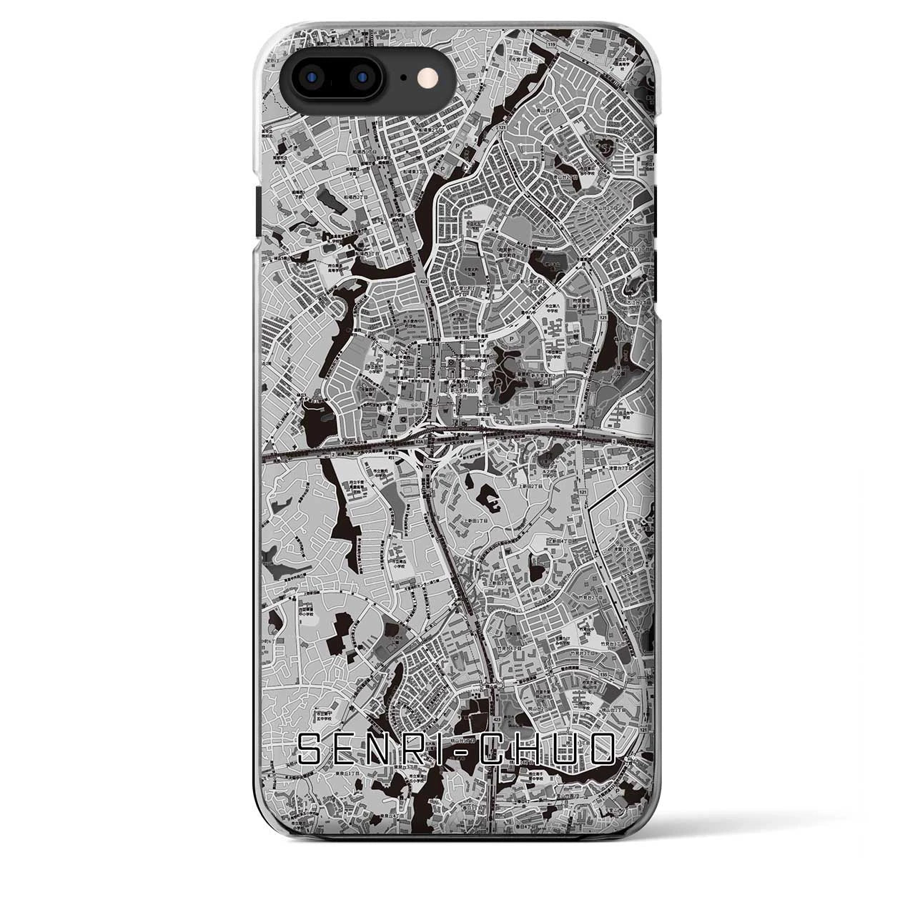 【千里中央（大阪府）】地図柄iPhoneケース（クリアタイプ）
