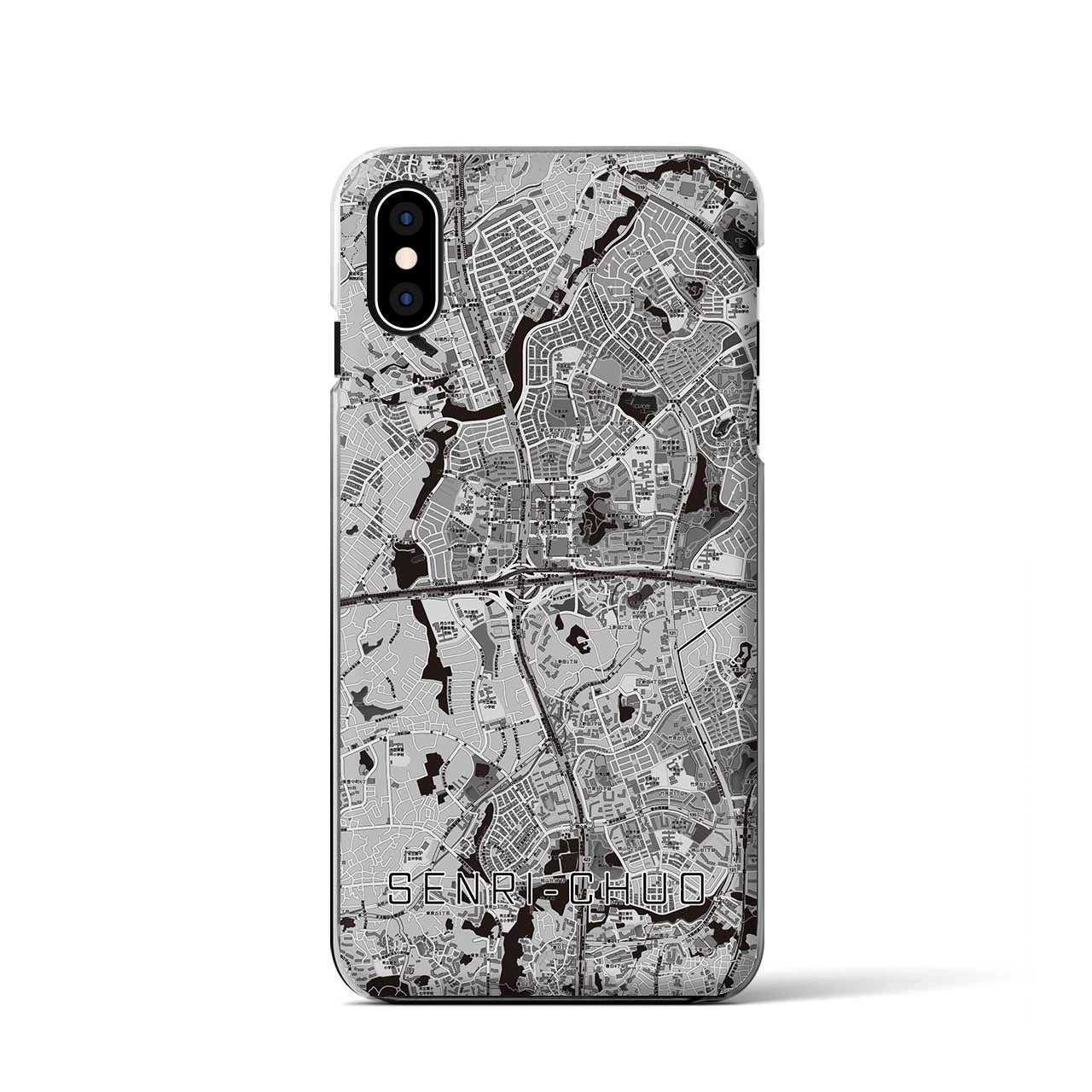 【千里中央（大阪府）】地図柄iPhoneケース（クリアタイプ）