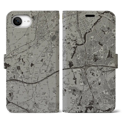 【千里中央（大阪府）】地図柄iPhoneケース（手帳タイプ）