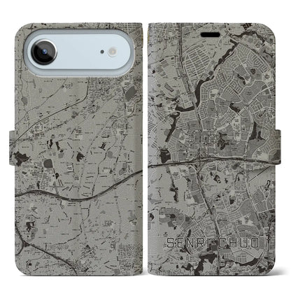 【千里中央（大阪府）】地図柄iPhoneケース（手帳タイプ）