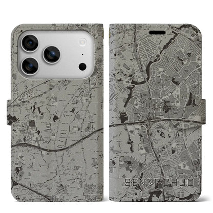 【千里中央（大阪府）】地図柄iPhoneケース（手帳タイプ）