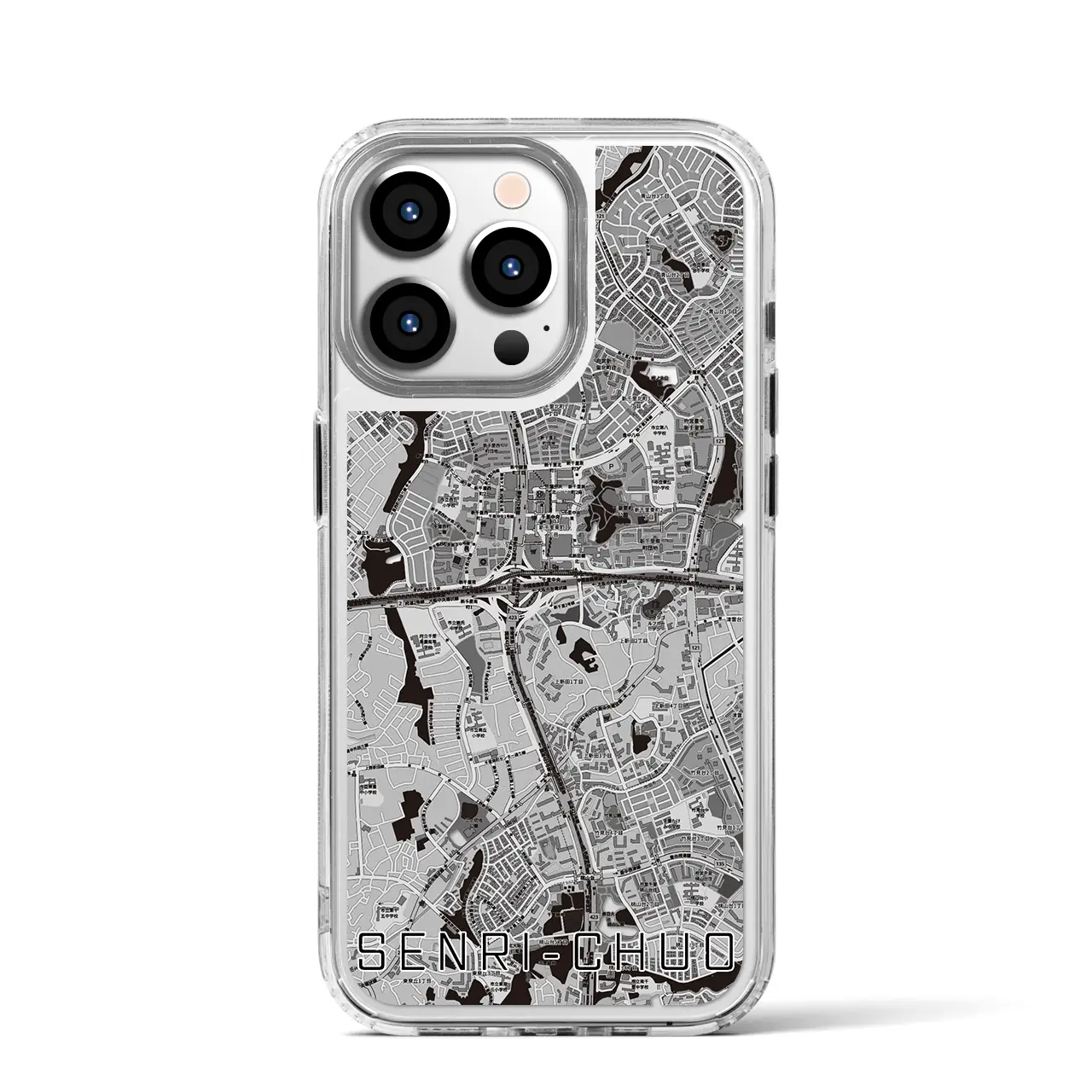 【千里中央（大阪府）】地図柄iPhoneケース（MagSafeタイプ）