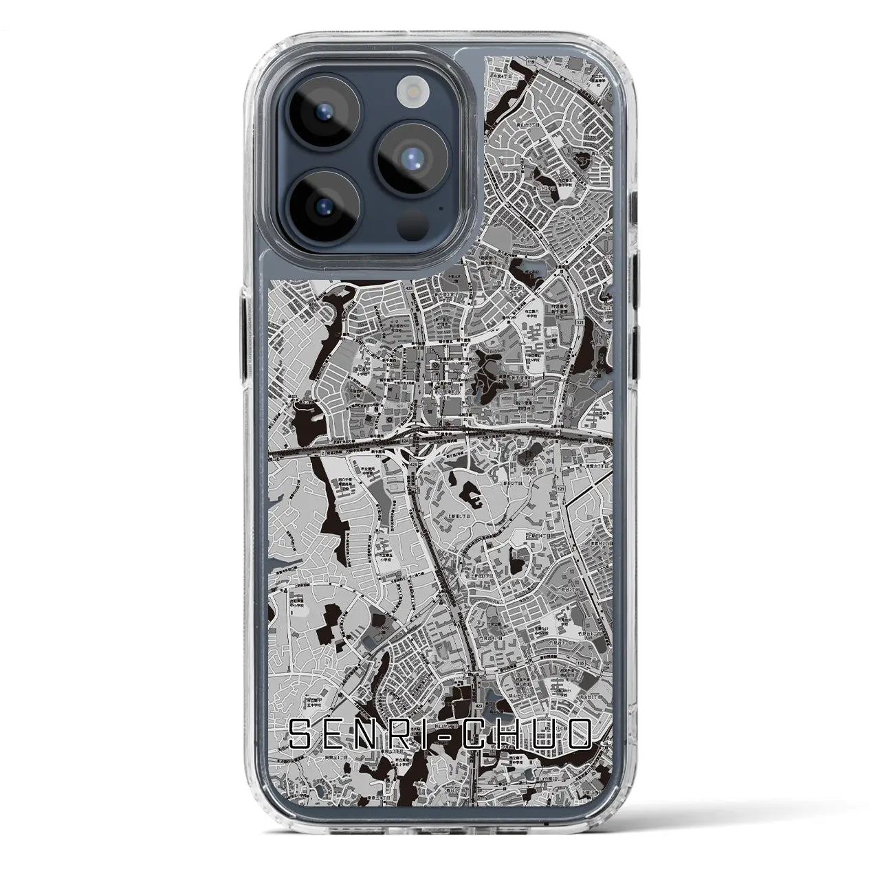 【千里中央（大阪府）】地図柄iPhoneケース（MagSafeタイプ）