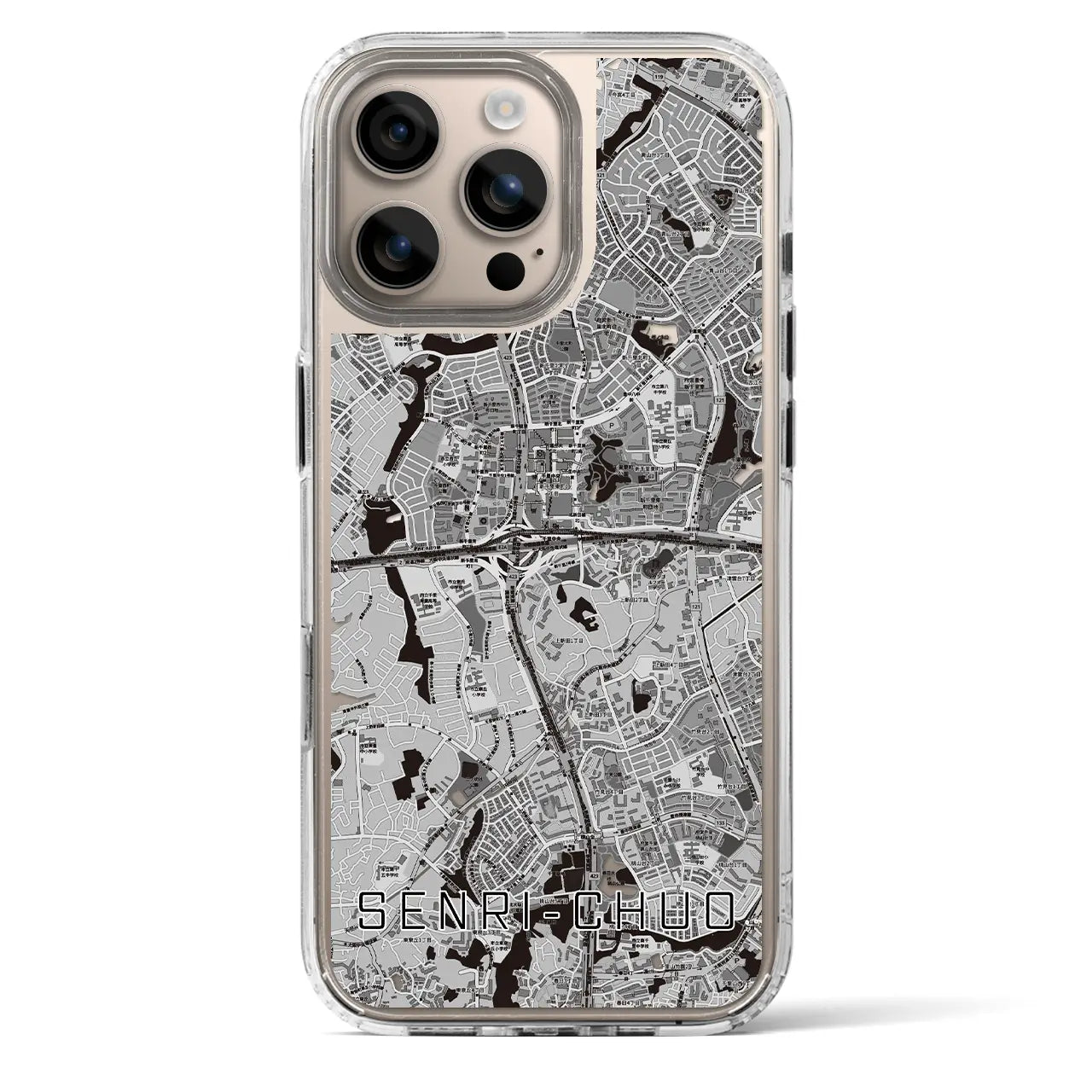 【千里中央（大阪府）】地図柄iPhoneケース（MagSafeタイプ）
