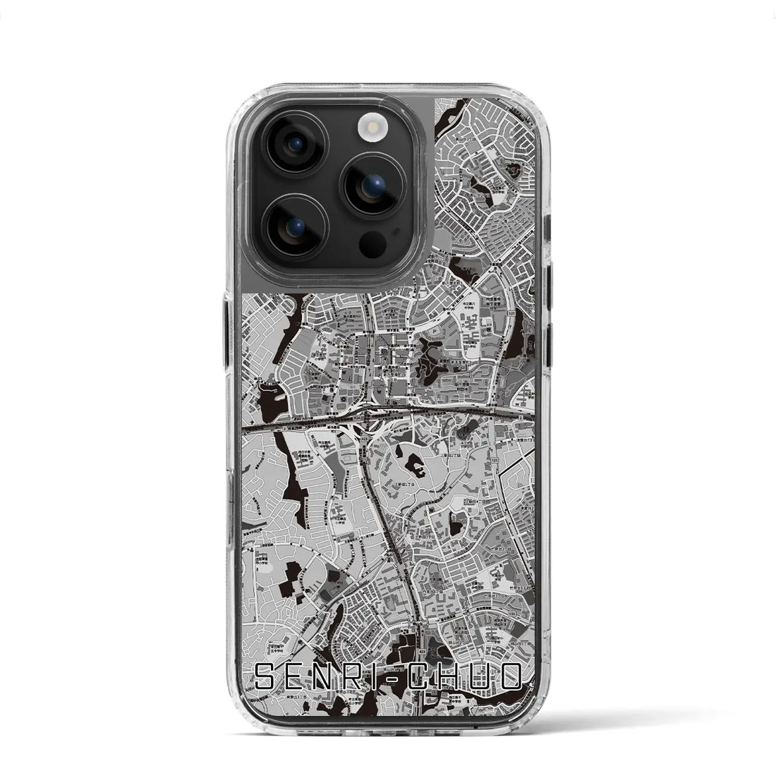 【千里中央（大阪府）】地図柄iPhoneケース（MagSafeタイプ）