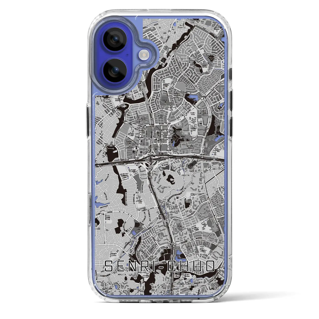 【千里中央（大阪府）】地図柄iPhoneケース（MagSafeタイプ）