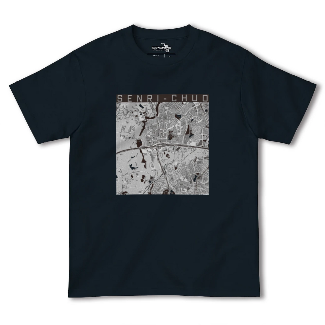 【千里中央(大阪府)】地図柄ヘビーウェイトTシャツ