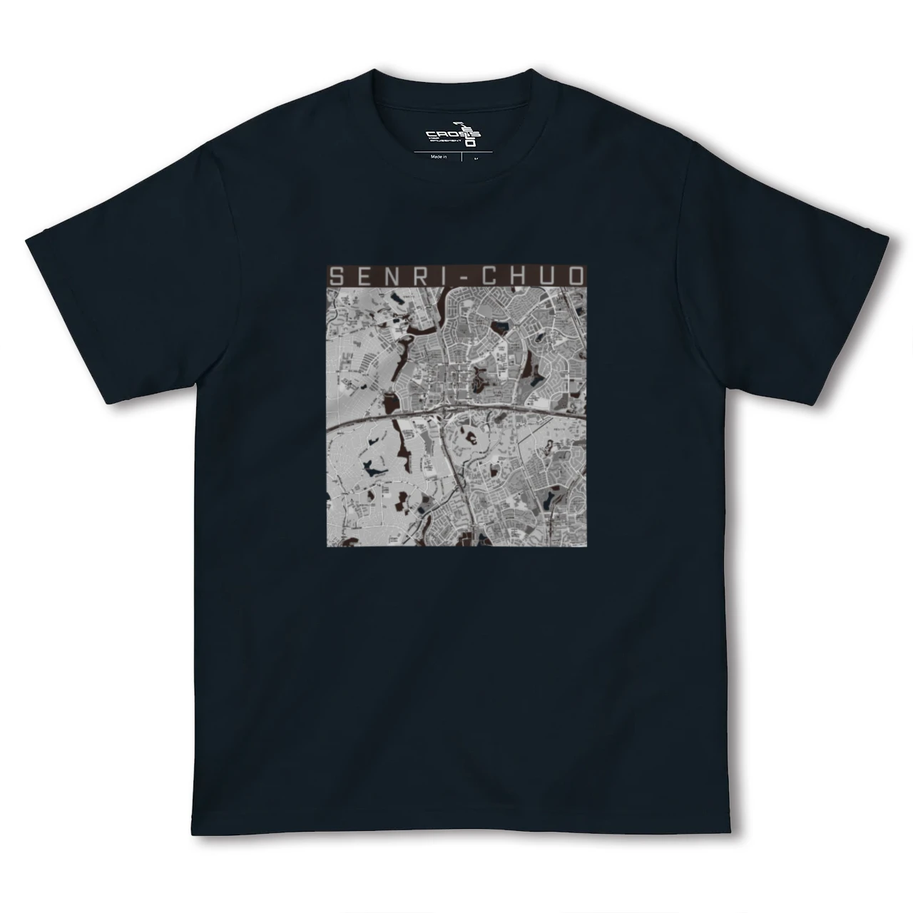 【千里中央（大阪府）】地図柄ヘビーウェイトTシャツ