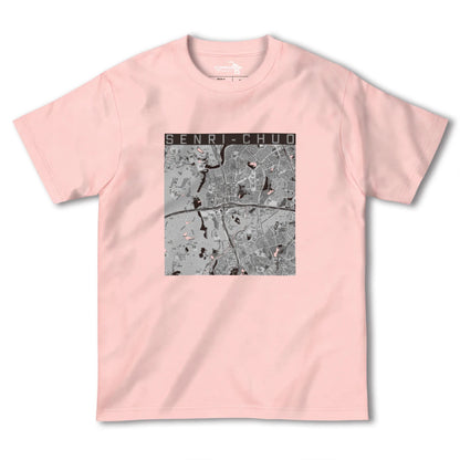 【千里中央（大阪府）】地図柄ヘビーウェイトTシャツ