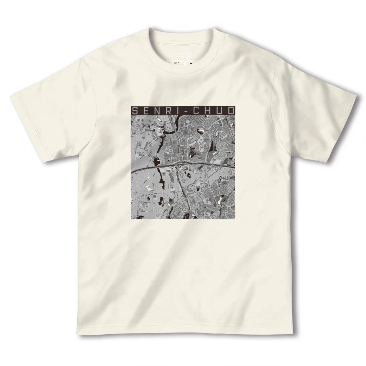 【千里中央（大阪府）】地図柄ヘビーウェイトTシャツ