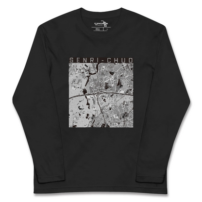 【千里中央（大阪府）】地図柄ロングスリーブTシャツ