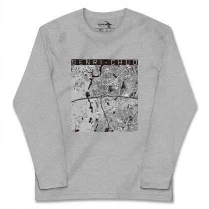 【千里中央（大阪府）】地図柄ロングスリーブTシャツ