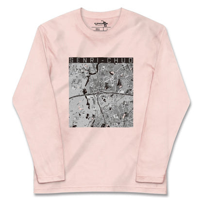 【千里中央（大阪府）】地図柄ロングスリーブTシャツ