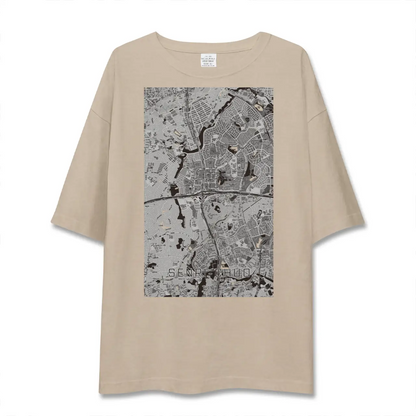 【千里中央（大阪府）】地図柄ビッグシルエットTシャツ