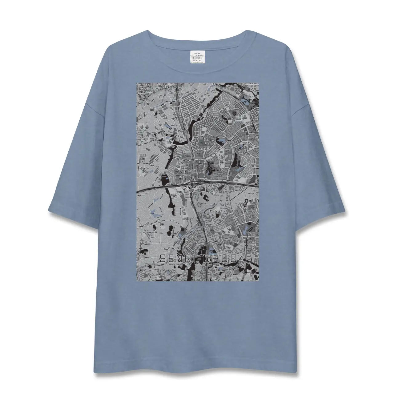 【千里中央（大阪府）】地図柄ビッグシルエットTシャツ