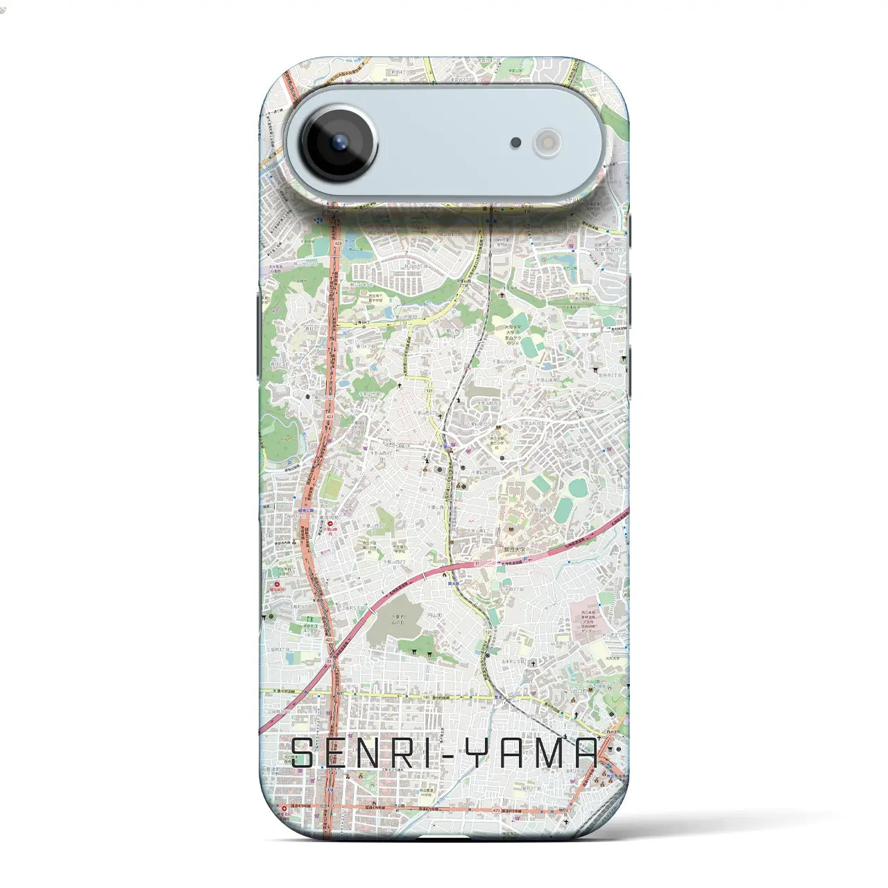 【千里山（大阪府）】地図柄iPhoneケース（バックカバータイプ）