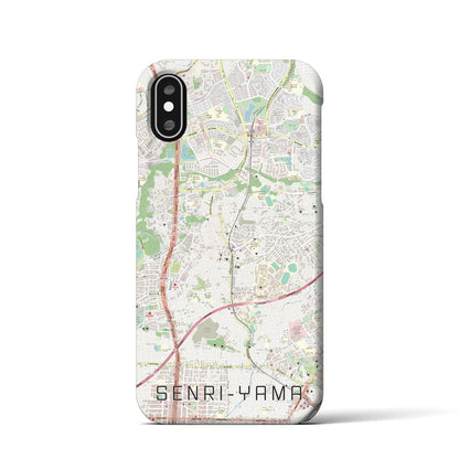 【千里山（大阪府）】地図柄iPhoneケース（バックカバータイプ）