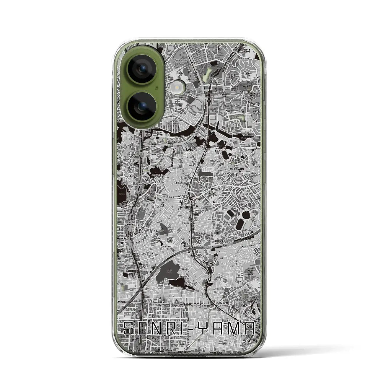 【千里山（大阪府）】地図柄iPhoneケース（クリアタイプ）