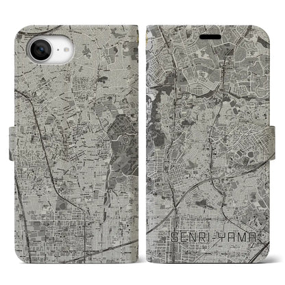 【千里山（大阪府）】地図柄iPhoneケース（手帳タイプ）